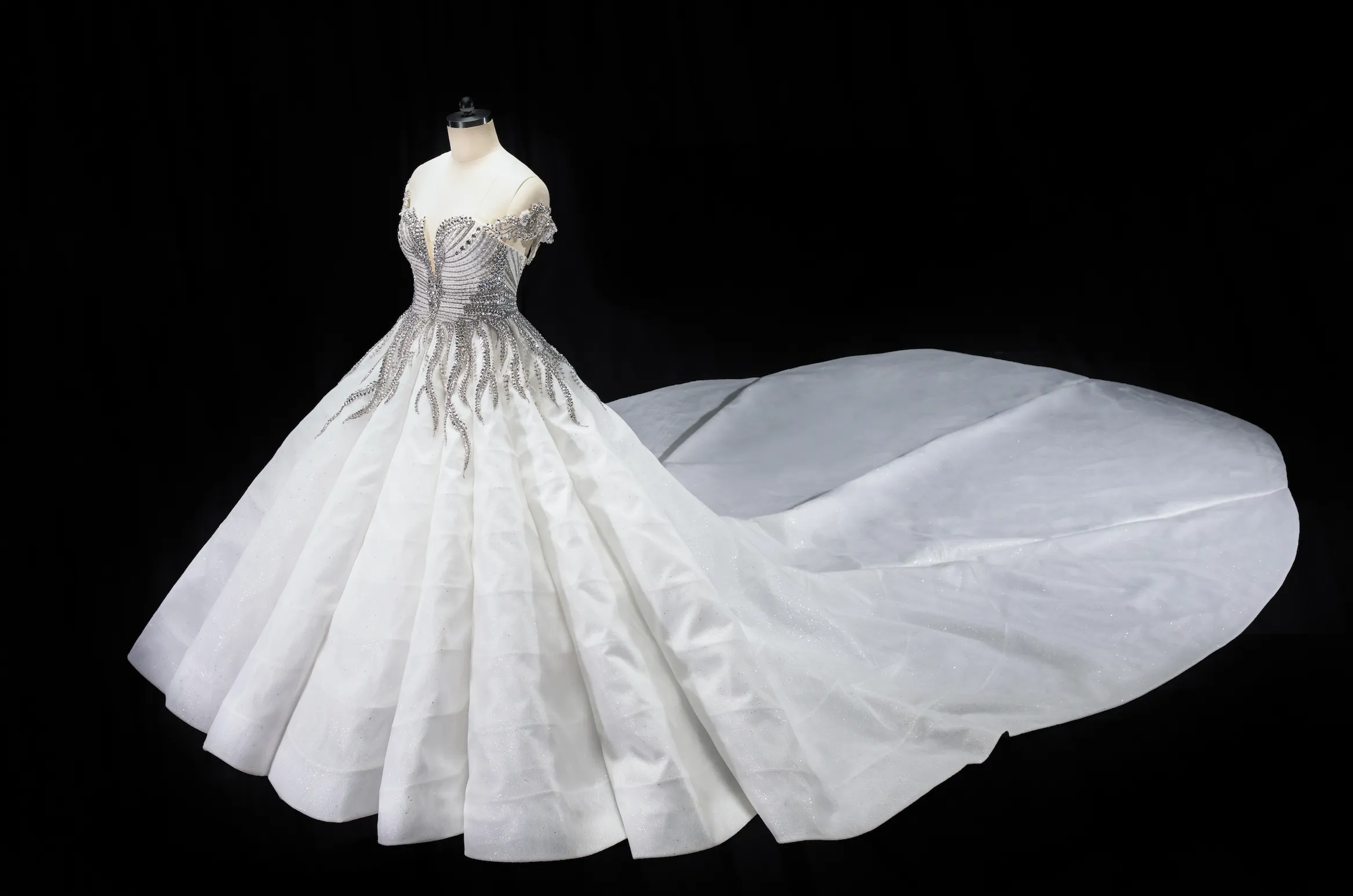 Haute Couture Ball Gown Wedding Dress with Swarovski Crystals (#SHARMAINE)