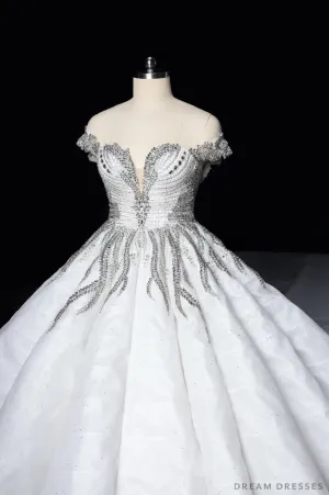 Haute Couture Ball Gown Wedding Dress with Swarovski Crystals (#SHARMAINE)