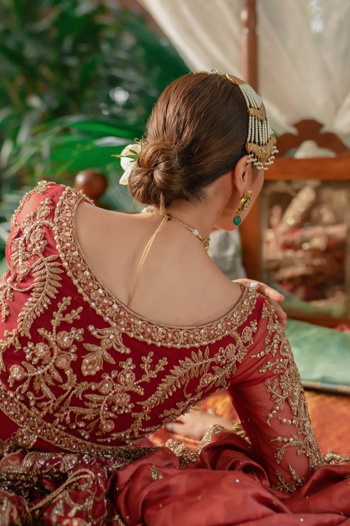Heavily Embellished Red Lehenga Maxi Indian Bridal Wear