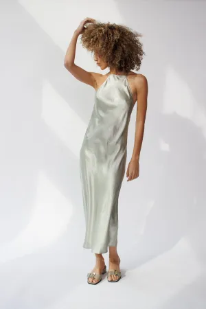 High Neck Bias Dress