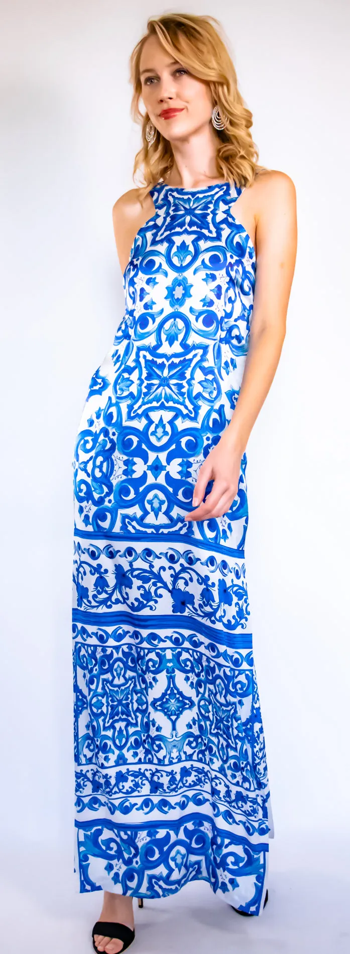High Neck Blue China