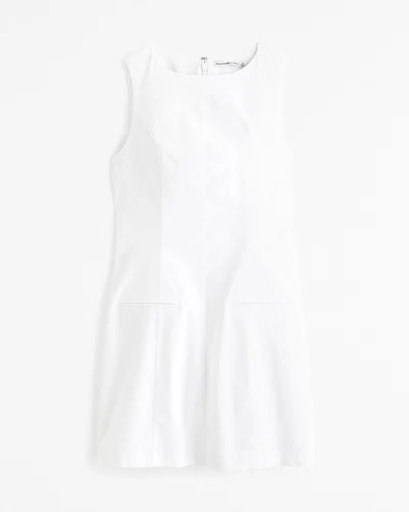 High-Neck Stretch Mini Dress
