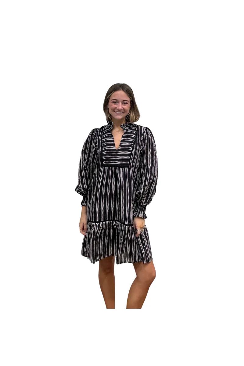 High Neck Trim Dress