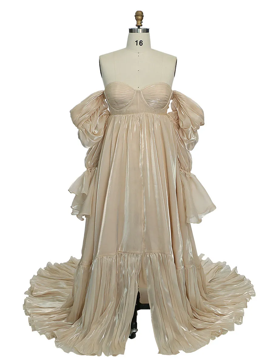 High Waist Maternity Dress for Photo Shoots Photography Props  YW231009