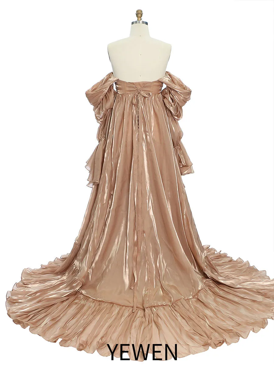 High Waist Maternity Dress for Photo Shoots Photography Props  YW231009
