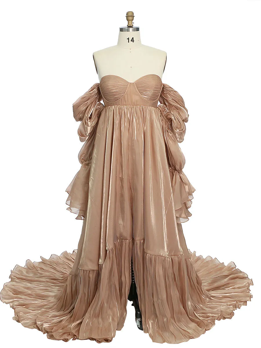 High Waist Maternity Dress for Photo Shoots Photography Props  YW231009
