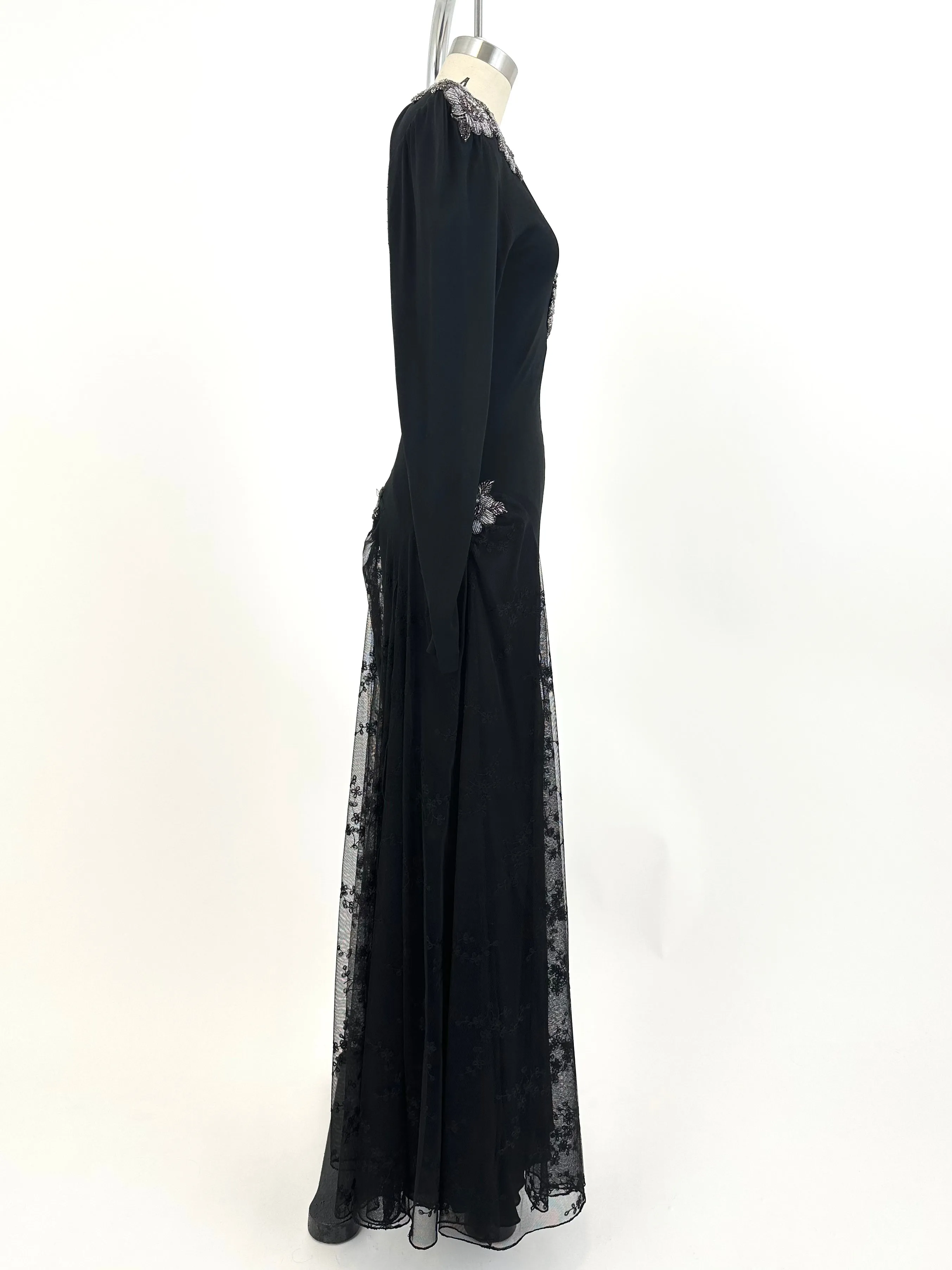 Holly Harp Jersey Tulle Gown