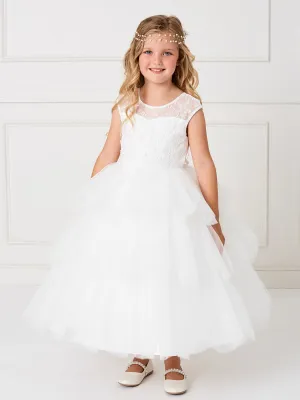 Illusion Neckline Tulle Dress 5791