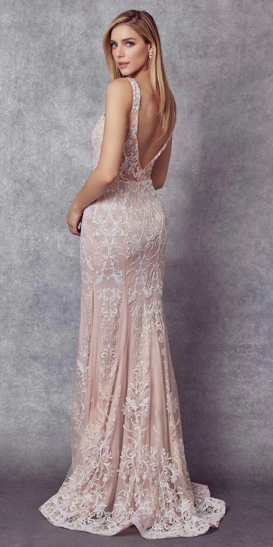 Juliet 277 Fancy Glitter Design Tulle Mermaid Dress