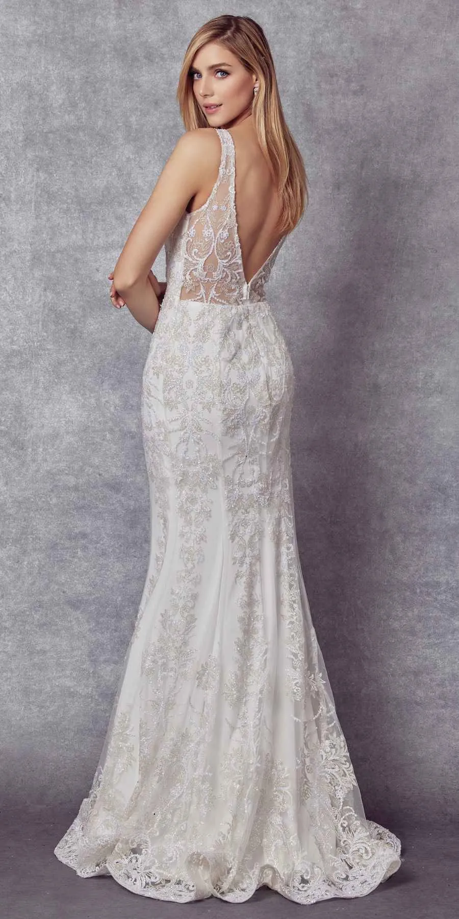 Juliet 277 Fancy Glitter Design Tulle Mermaid Dress