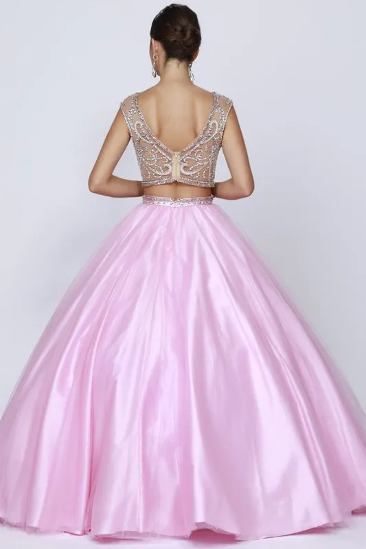 Juliet 338 Quinceanera Dress 2-Piece Bateau Neckline Cap Sleeve