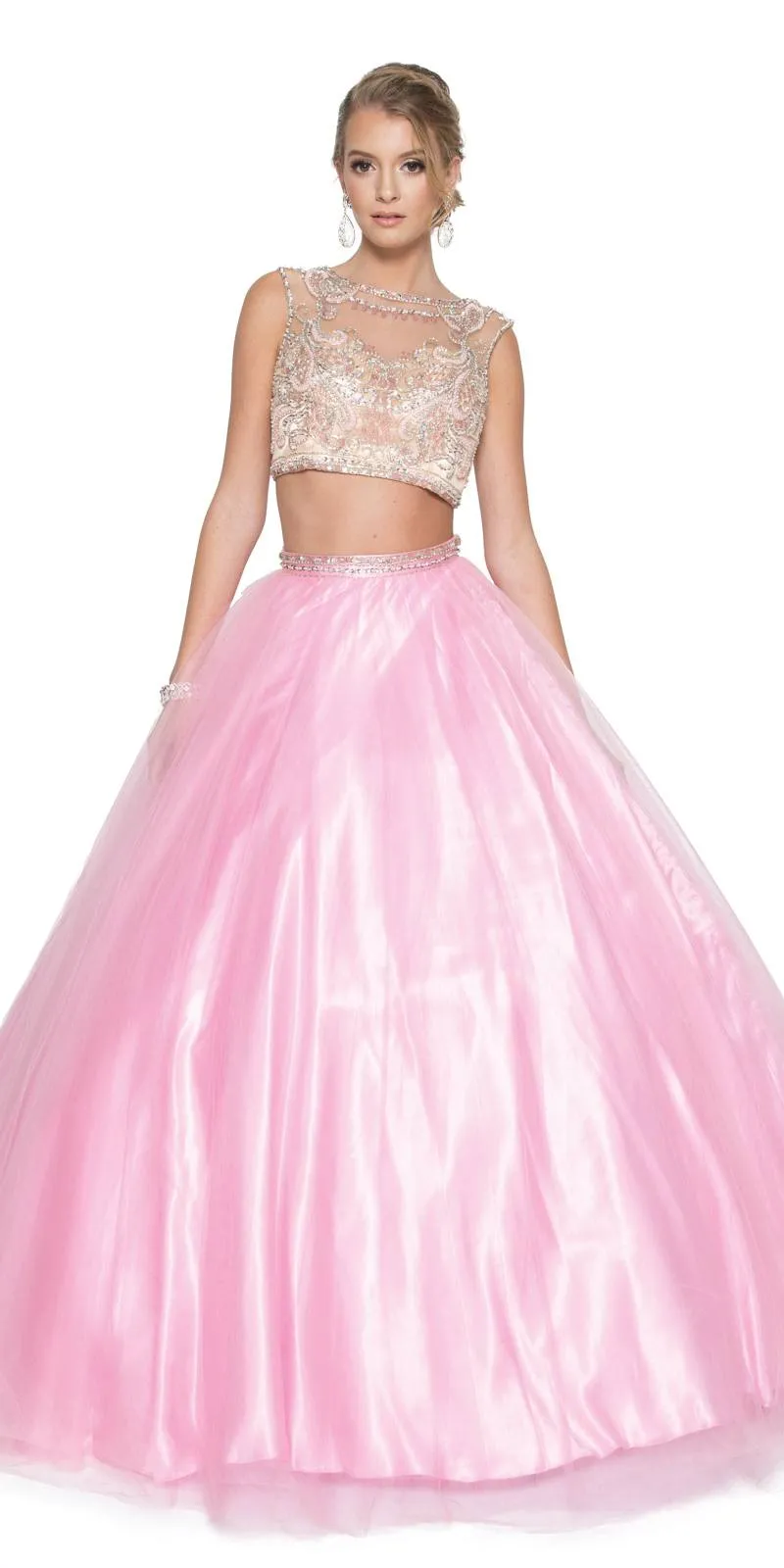 Juliet 338 Quinceanera Dress 2-Piece Bateau Neckline Cap Sleeve