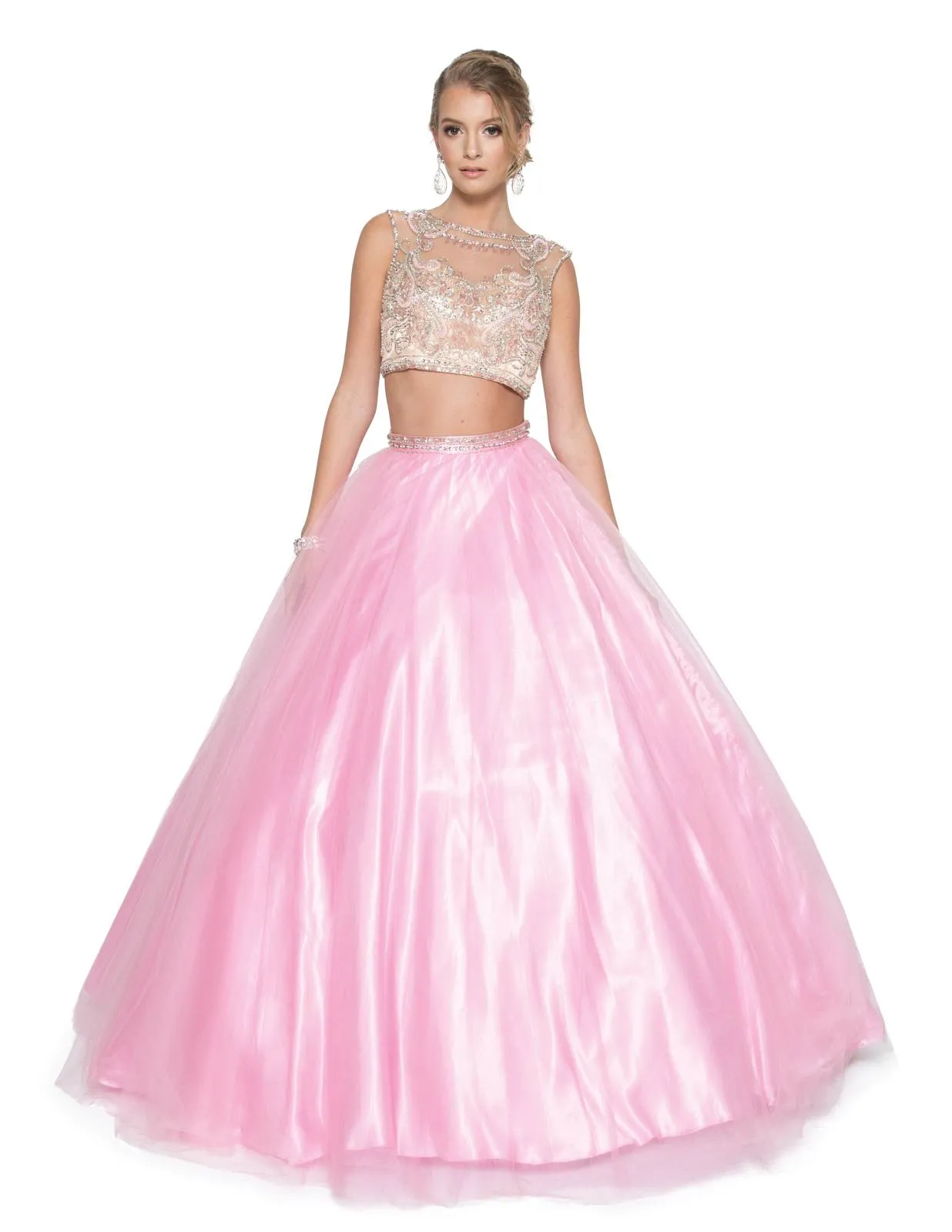 Juliet 338 Quinceanera Dress 2-Piece Bateau Neckline Cap Sleeve