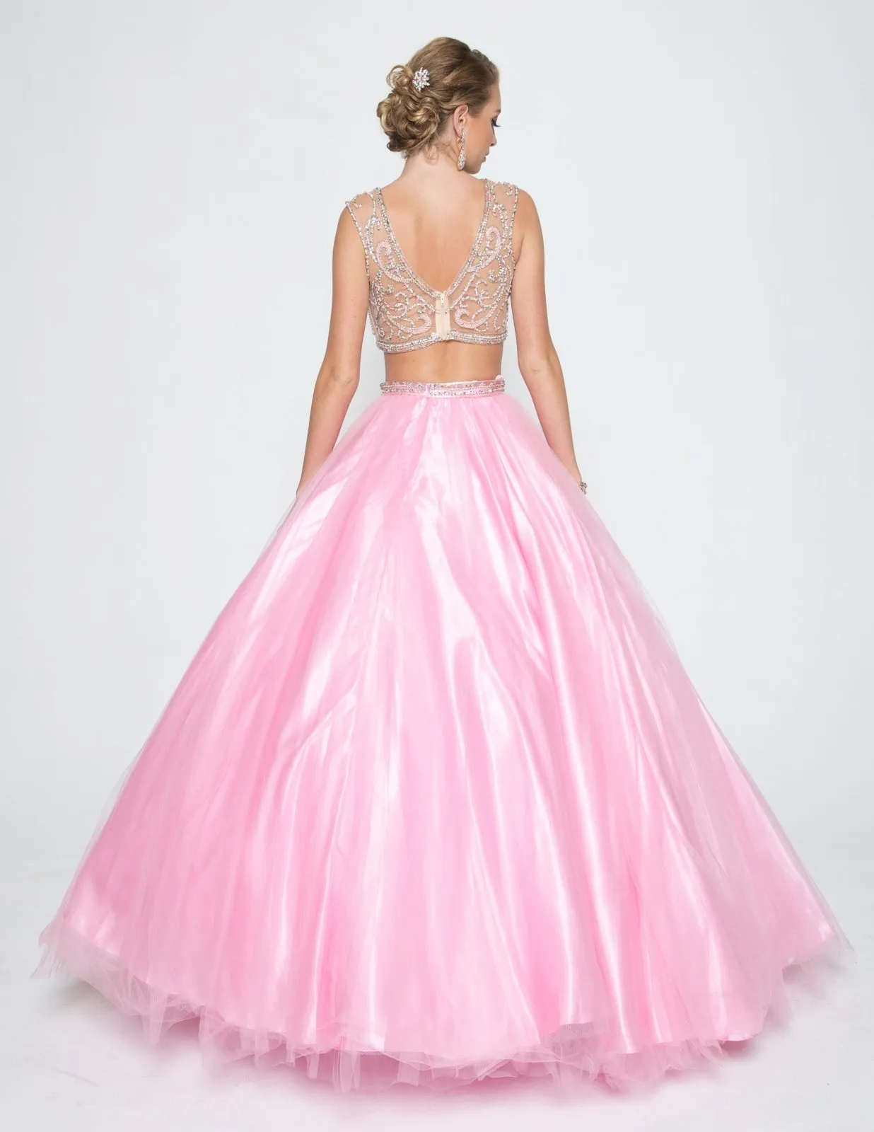Juliet 338 Quinceanera Dress 2-Piece Bateau Neckline Cap Sleeve