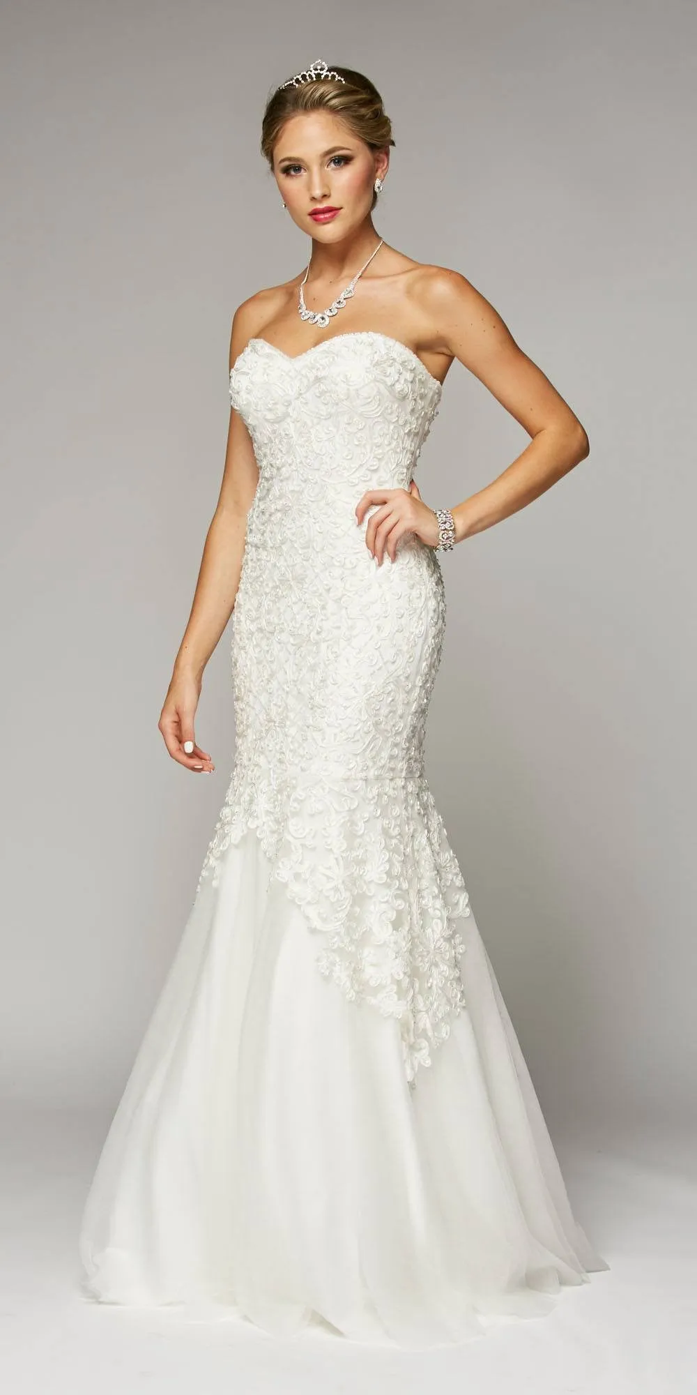 Juliet 644 Sweetheart Neckline Mermaid Style Prom Gown