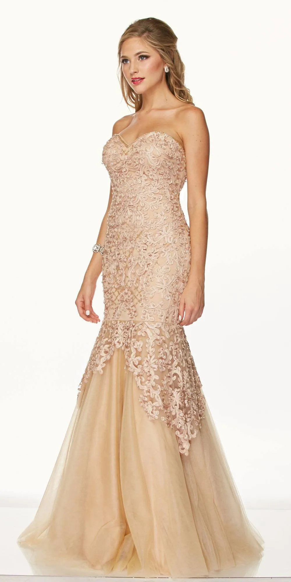 Juliet 644 Sweetheart Neckline Mermaid Style Prom Gown