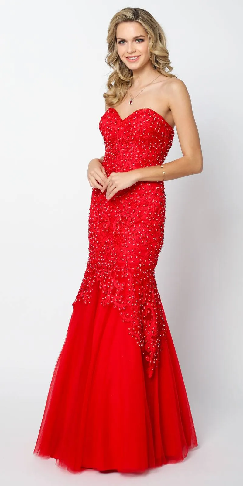 Juliet 644 Sweetheart Neckline Mermaid Style Prom Gown