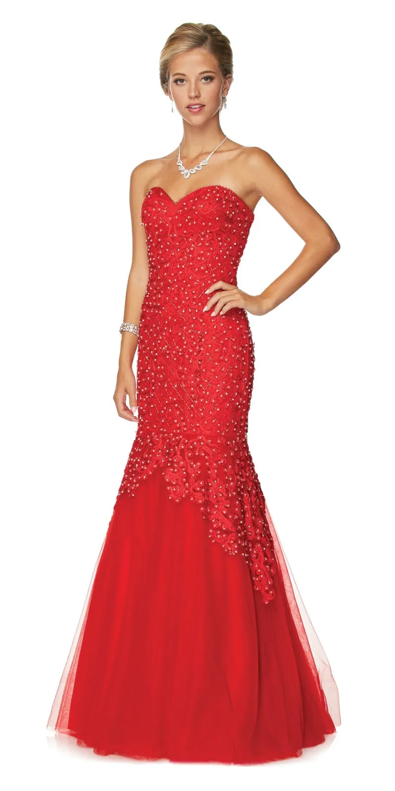 Juliet 644 Sweetheart Neckline Mermaid Style Prom Gown