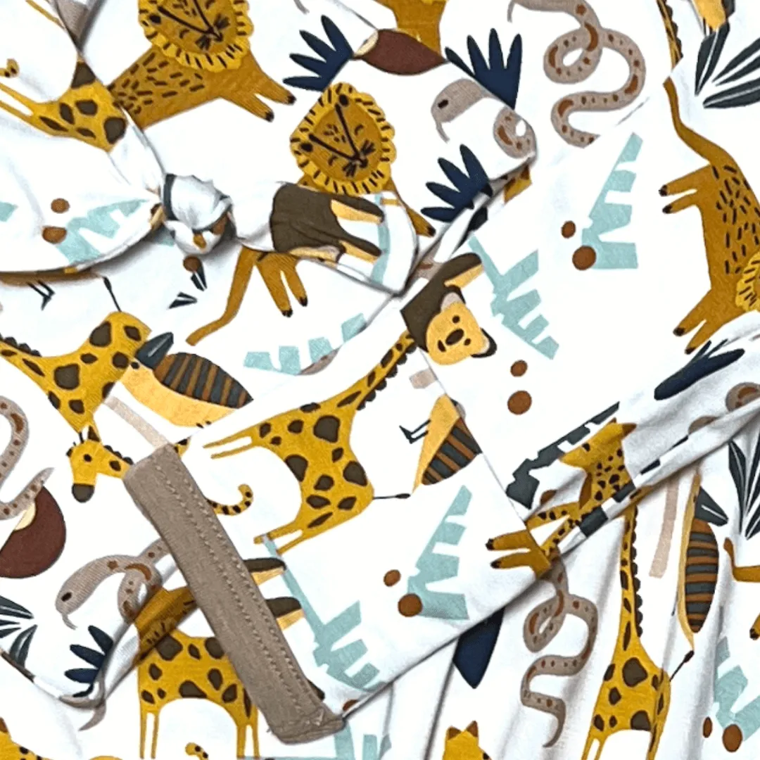 Jungle Friends Newborn Bamboo Gown