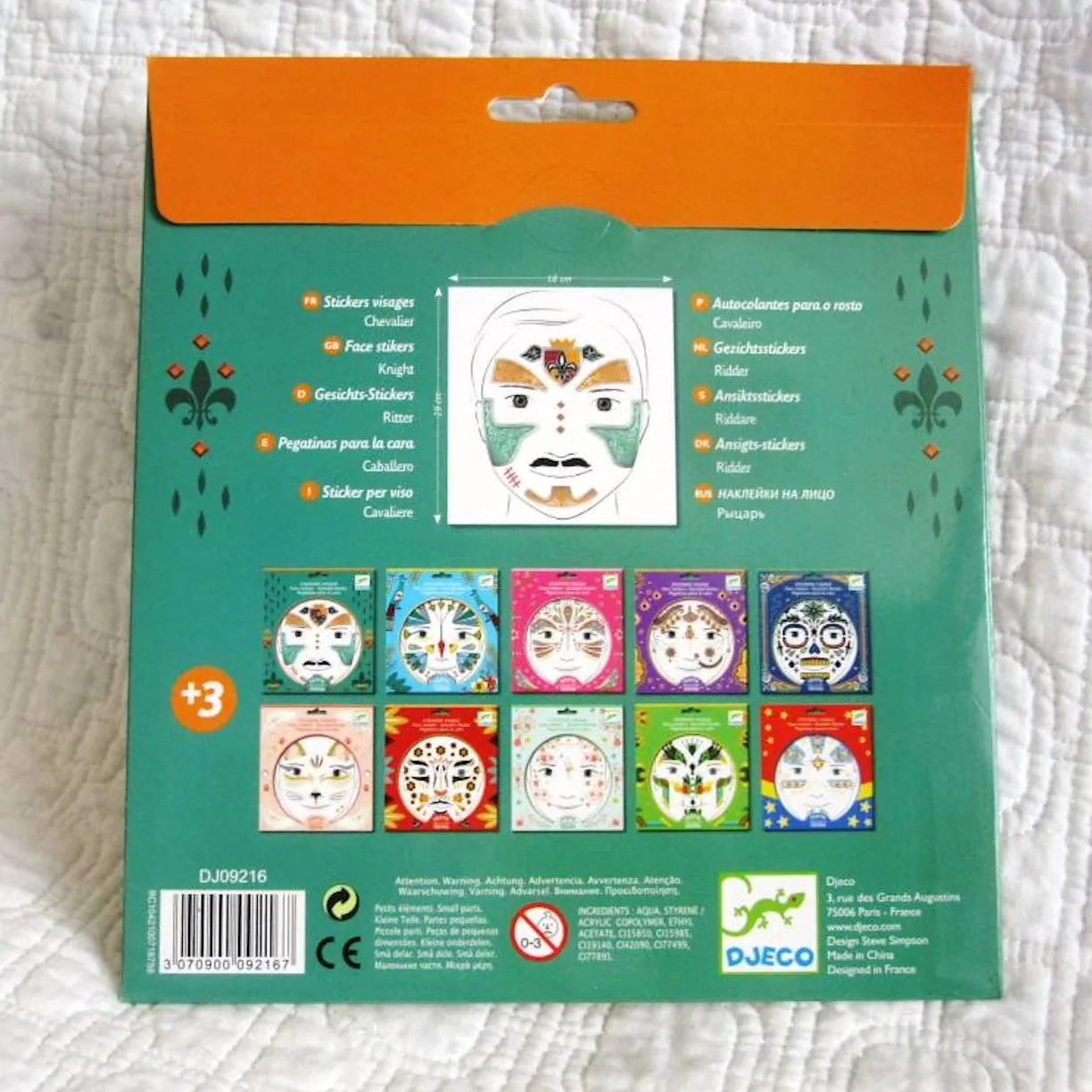 Knight Face Stickers, Dress Up Fun, Ages 4 