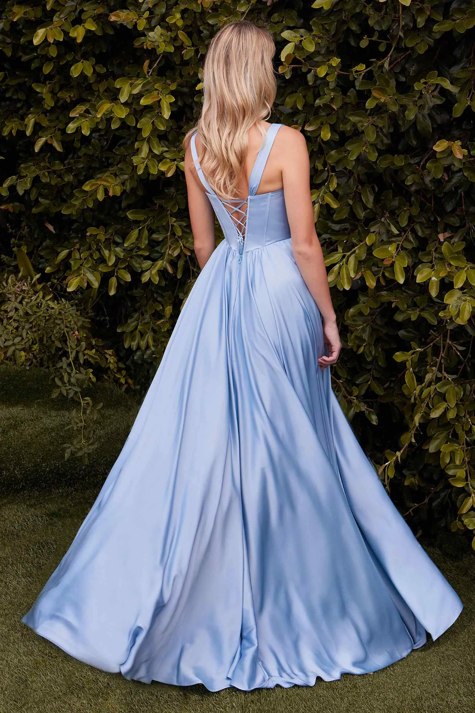 Ladivine 7447 Dress A-Line Soft Satin Gown