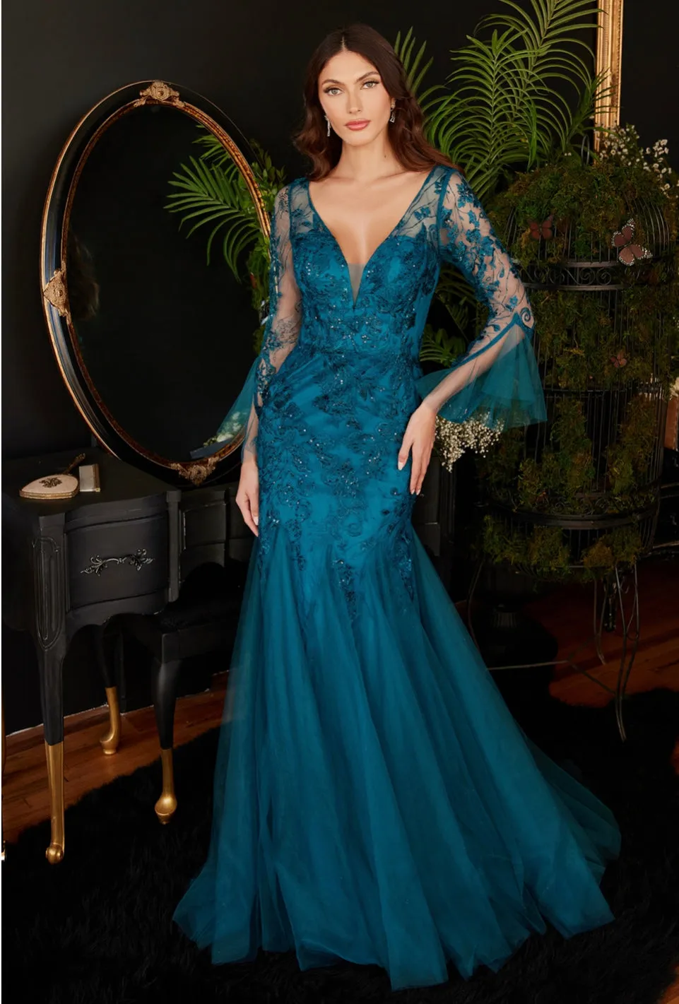 LaDivine by Cinderella Divine CM327 Evening Gown