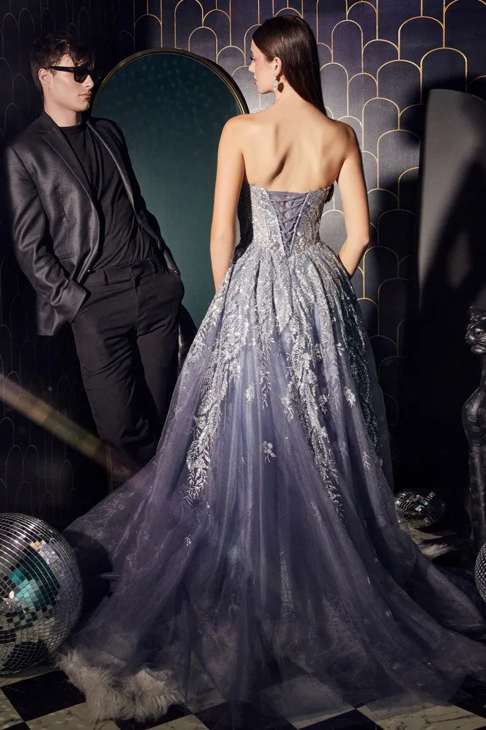 Ladivine STRAPLESS LAYERED TULLE BALL GOWN-J852