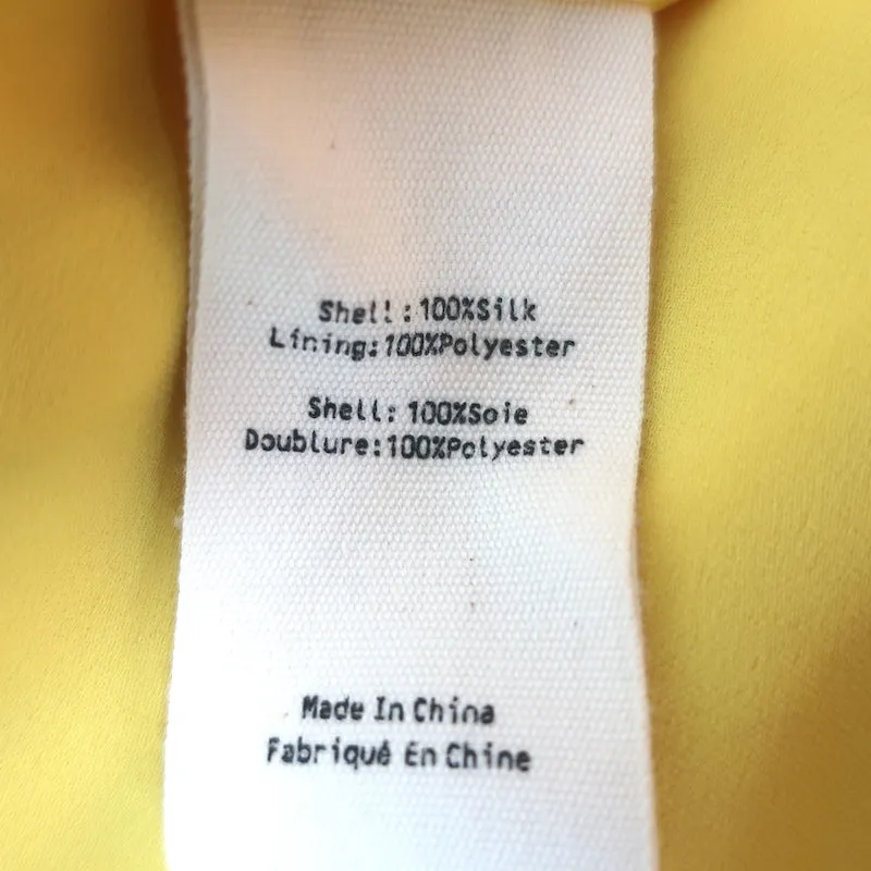 L'Agence Jodie Midi Slip Dress Yellow Silk Satin Size 10