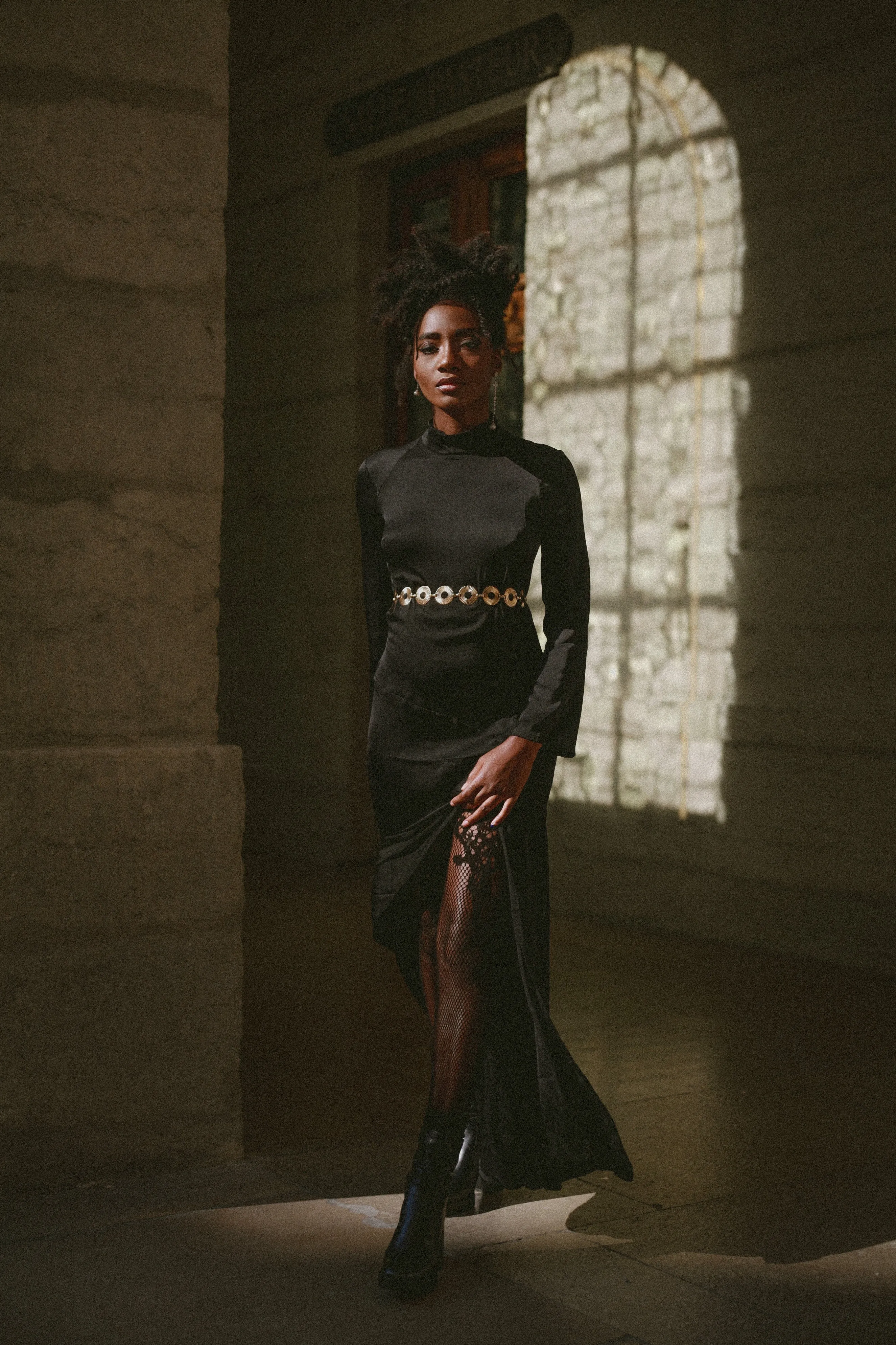 Lana Dress / Black Silk