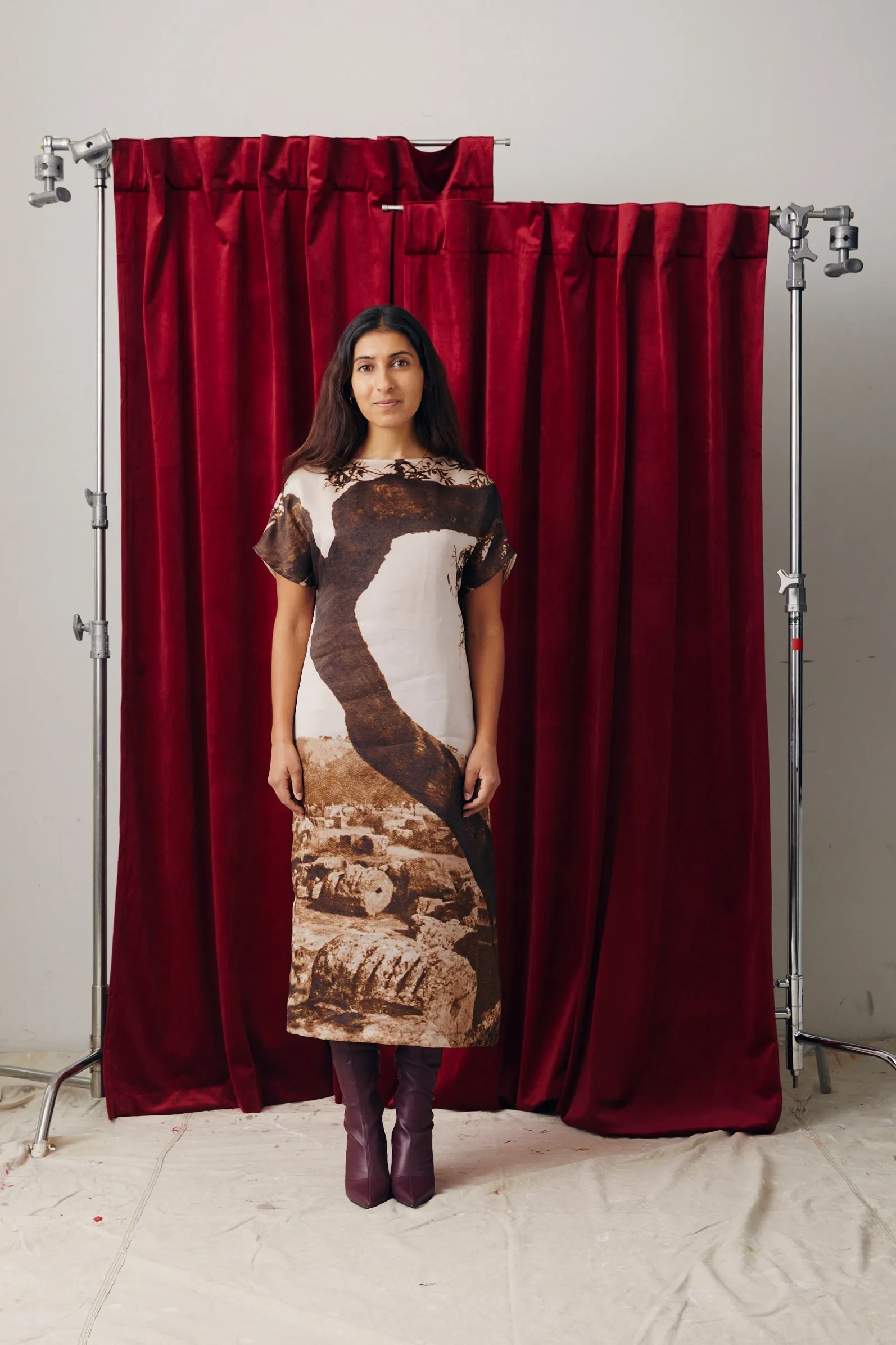 Landscape Silk Dress