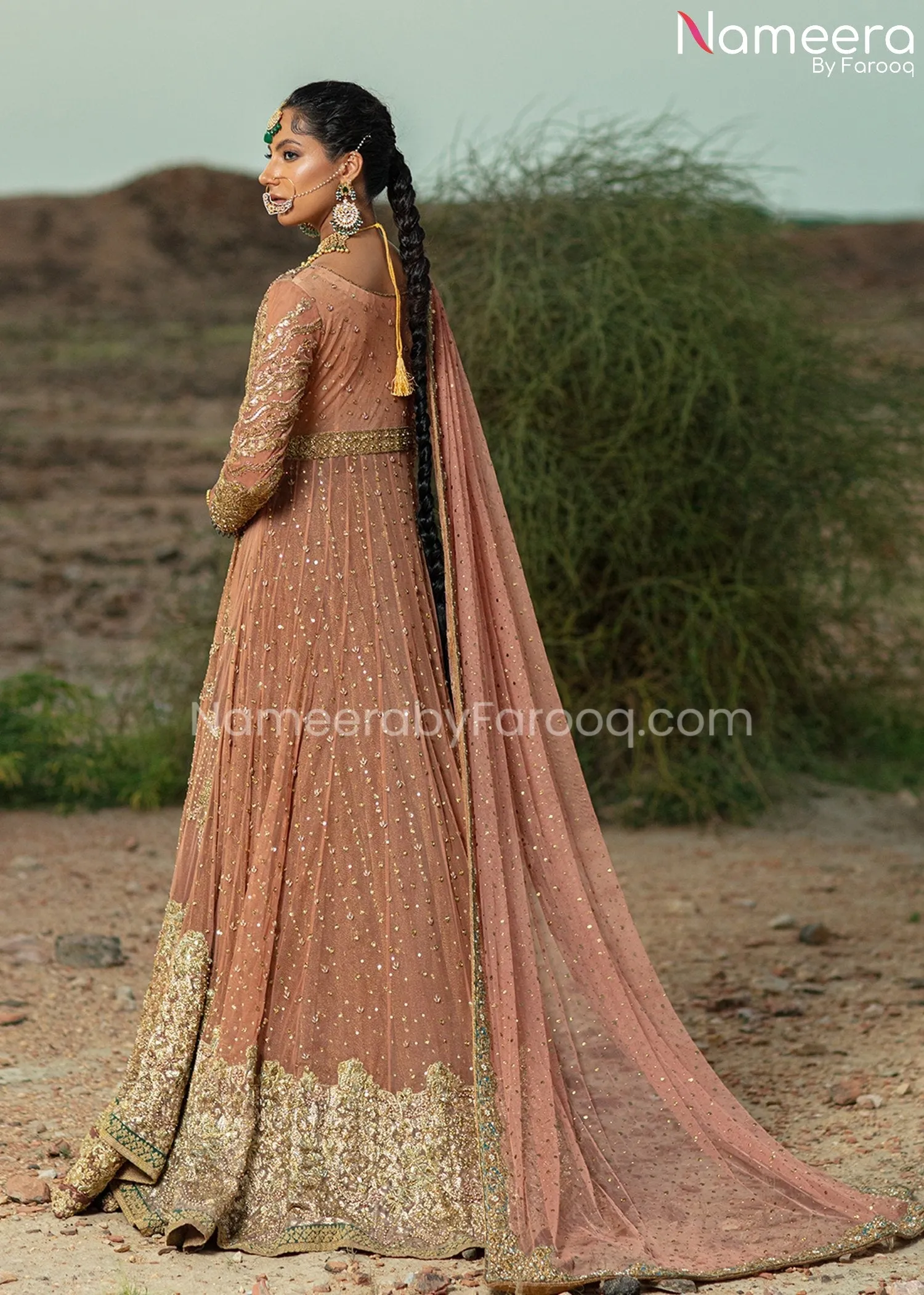 Latest Bridal Lehenga with Traditional Gown #BS658