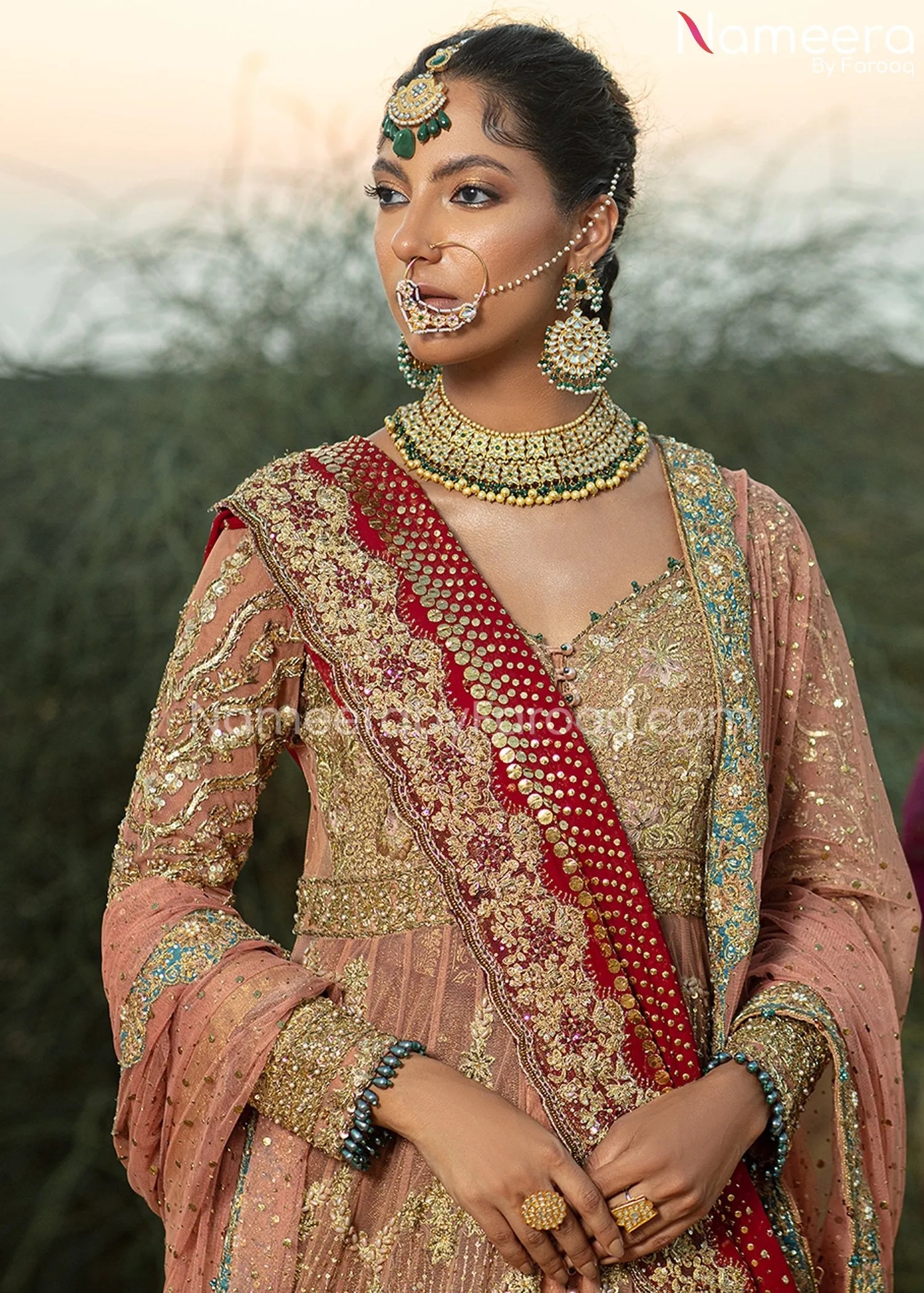 Latest Bridal Lehenga with Traditional Gown #BS658