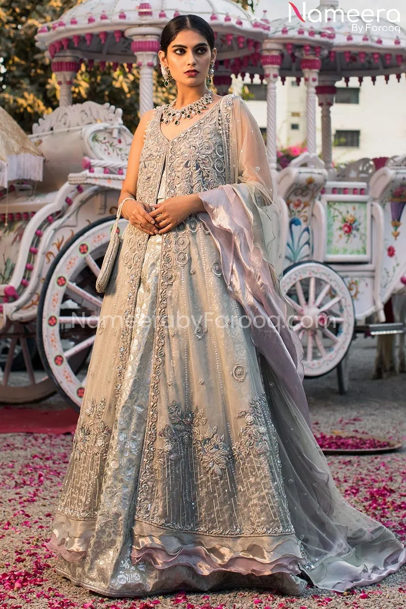 Latest Pakistani Bridal Gown in Classic Organza #BS135
