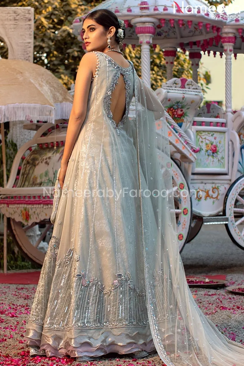 Latest Pakistani Bridal Gown in Classic Organza #BS135