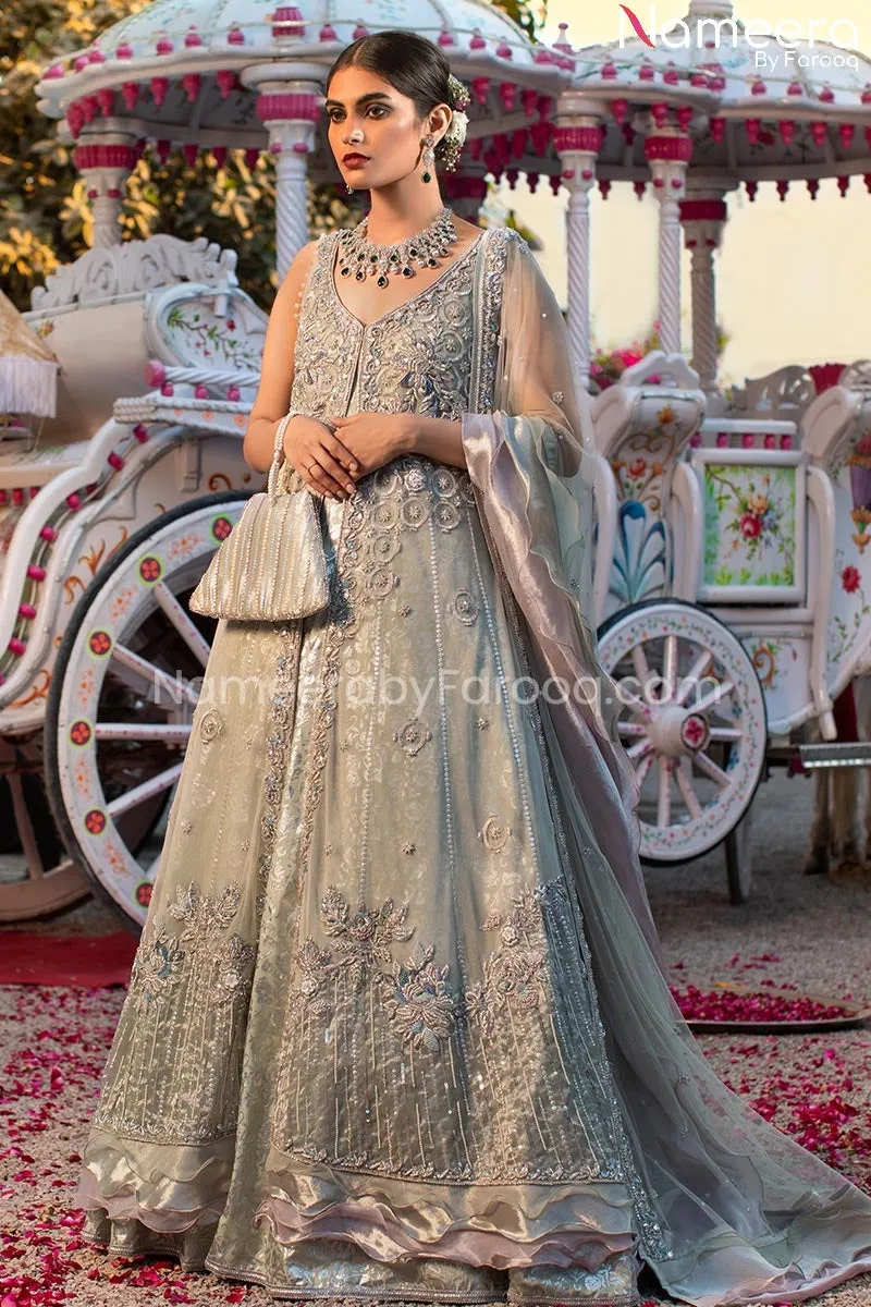 Latest Pakistani Bridal Gown in Classic Organza #BS135