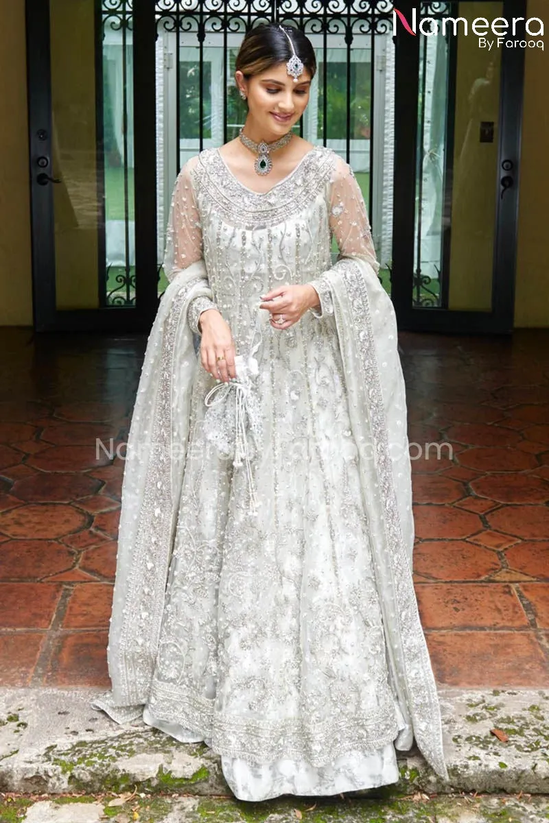 Latest Pakistani Bridal Lehnga Gown Dress Online #BS564