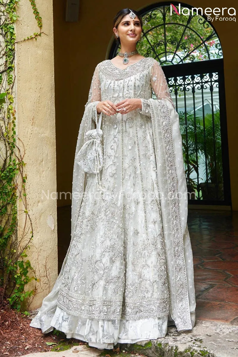Latest Pakistani Bridal Lehnga Gown Dress Online #BS564