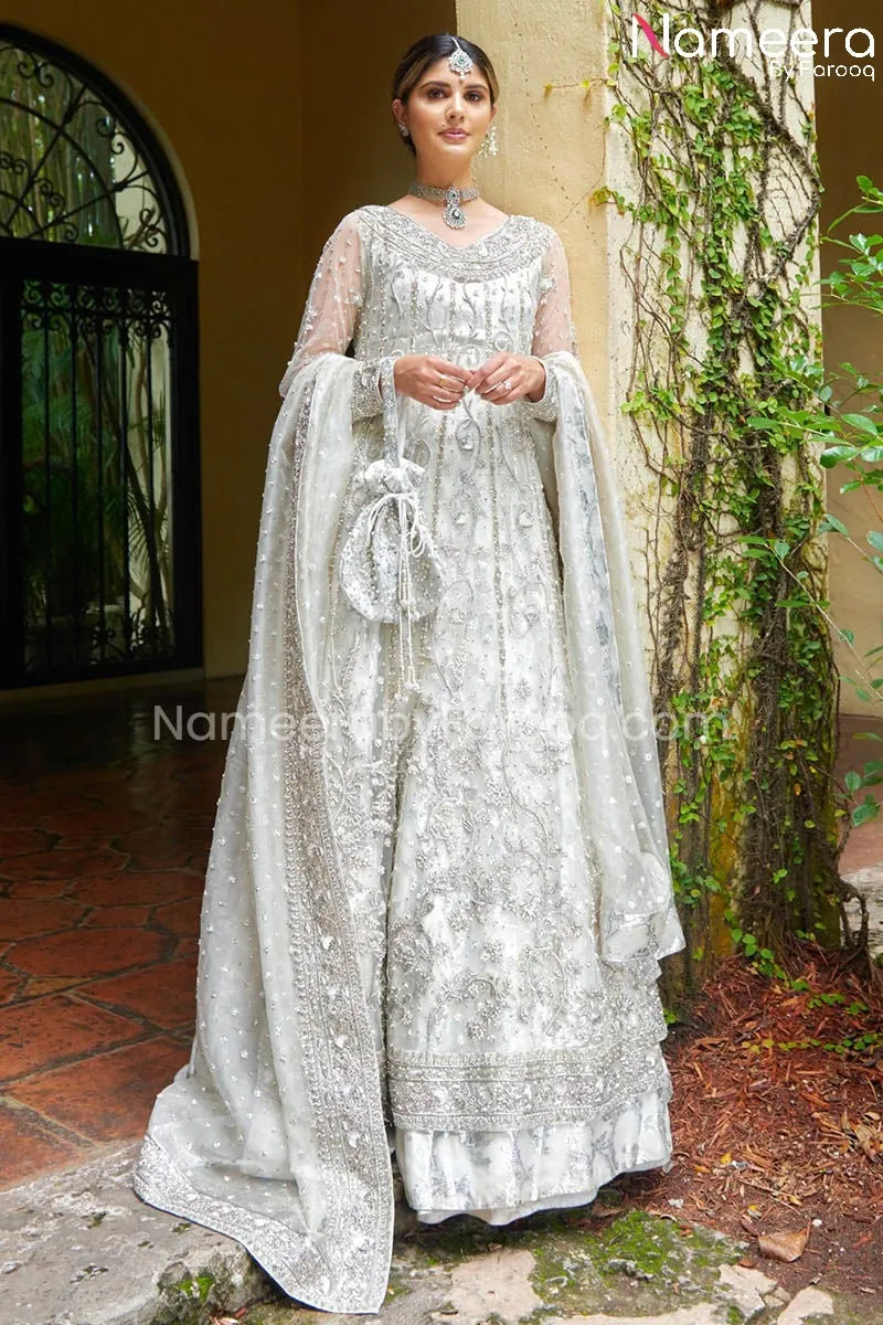 Latest Pakistani Bridal Lehnga Gown Dress Online #BS564