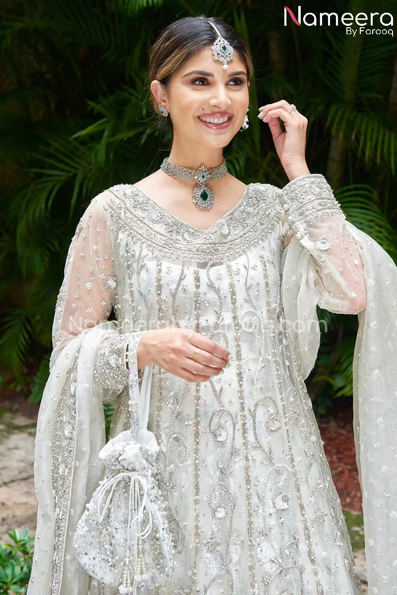 Latest Pakistani Bridal Lehnga Gown Dress Online #BS564