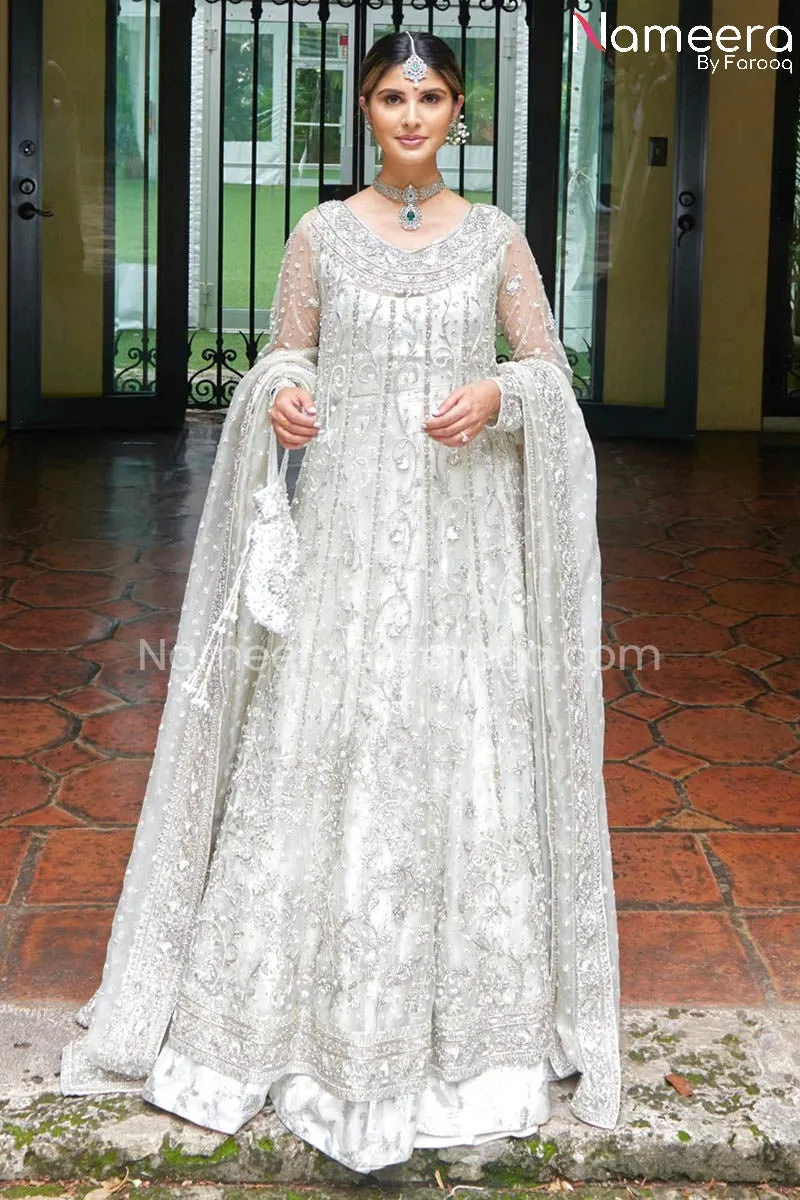 Latest Pakistani Bridal Lehnga Gown Dress Online #BS564
