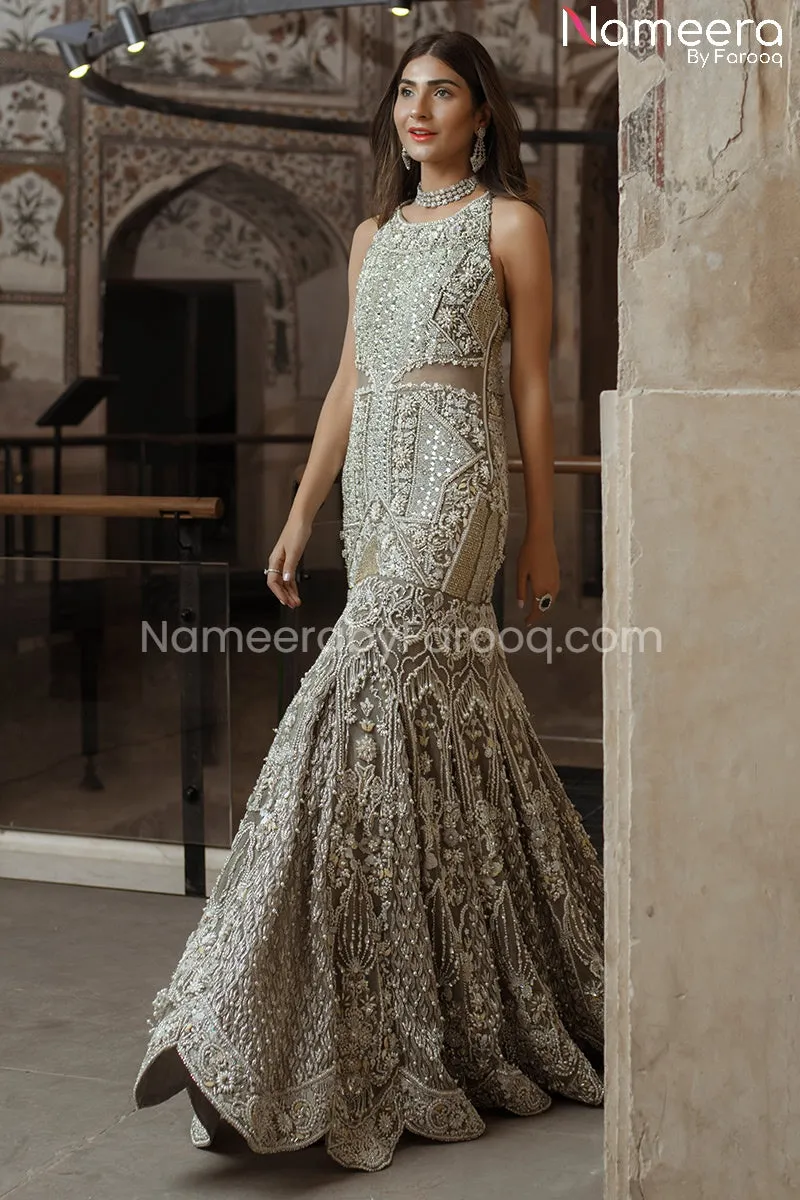 Latest Pakistani Fishtail Dress for Bride Online #BS144