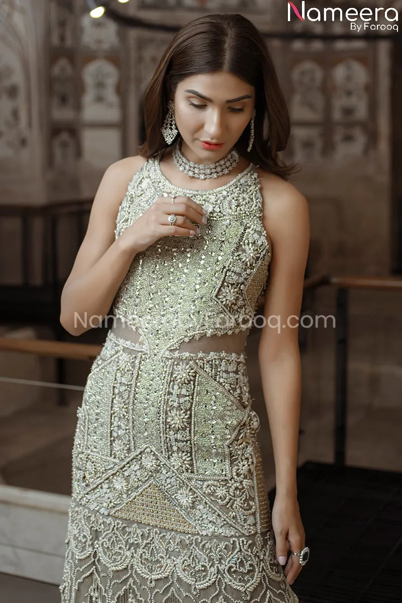 Latest Pakistani Fishtail Dress for Bride Online #BS144