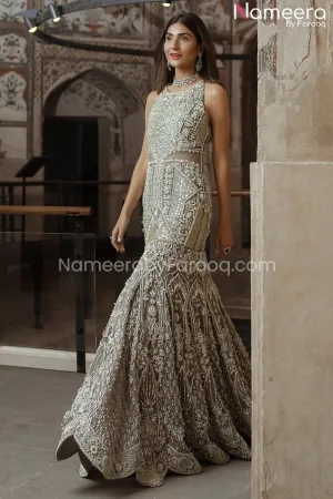 Latest Pakistani Fishtail Dress for Bride Online #BS144