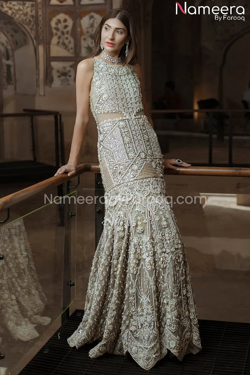 Latest Pakistani Fishtail Dress for Bride Online #BS144