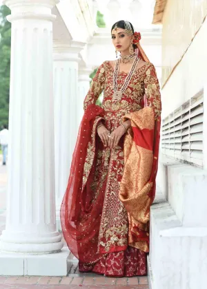 Latest Red Lehenga with Bridal Gown Pakistani #BS749