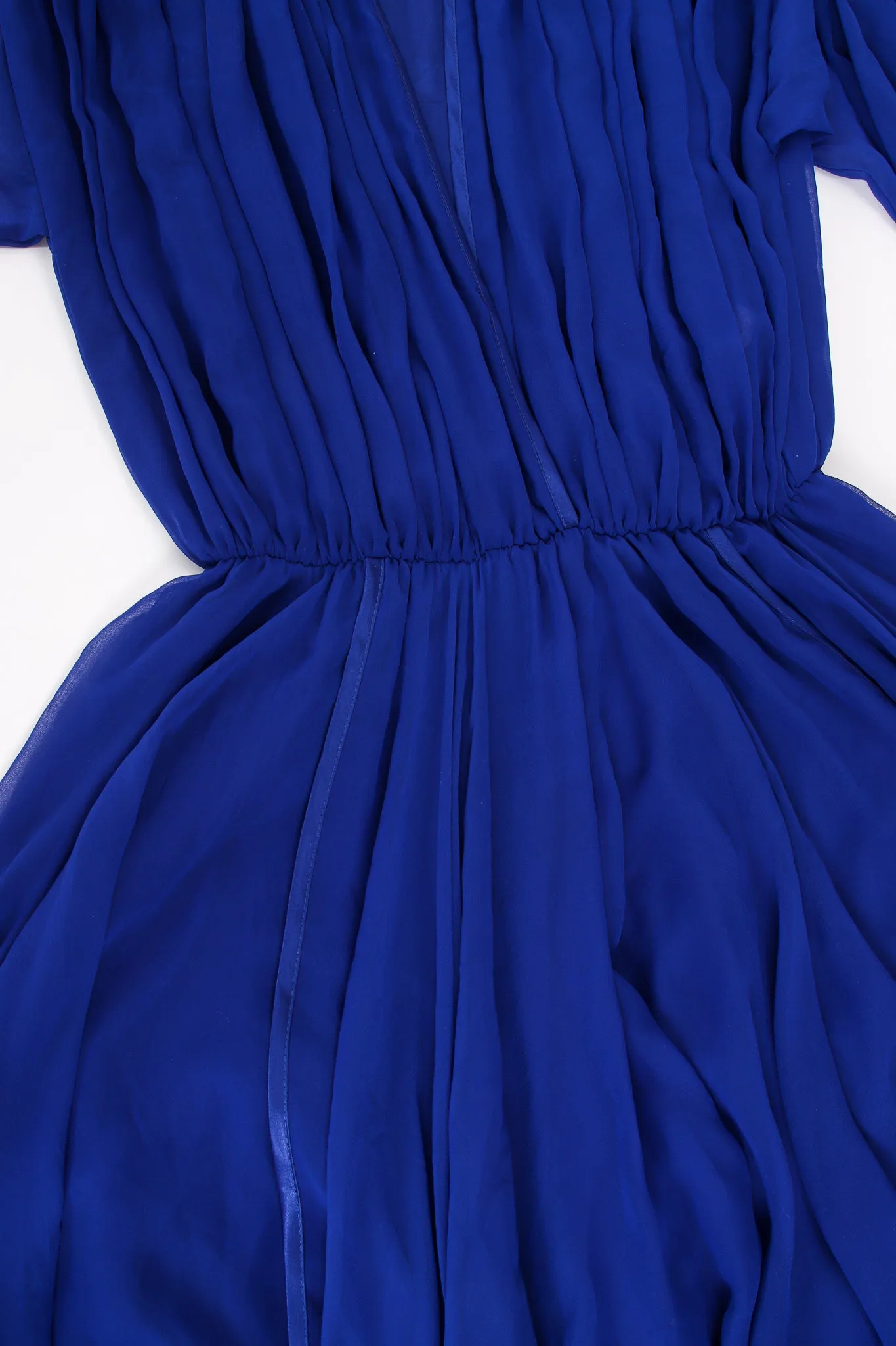 Layered Chiffon Plunge Gown