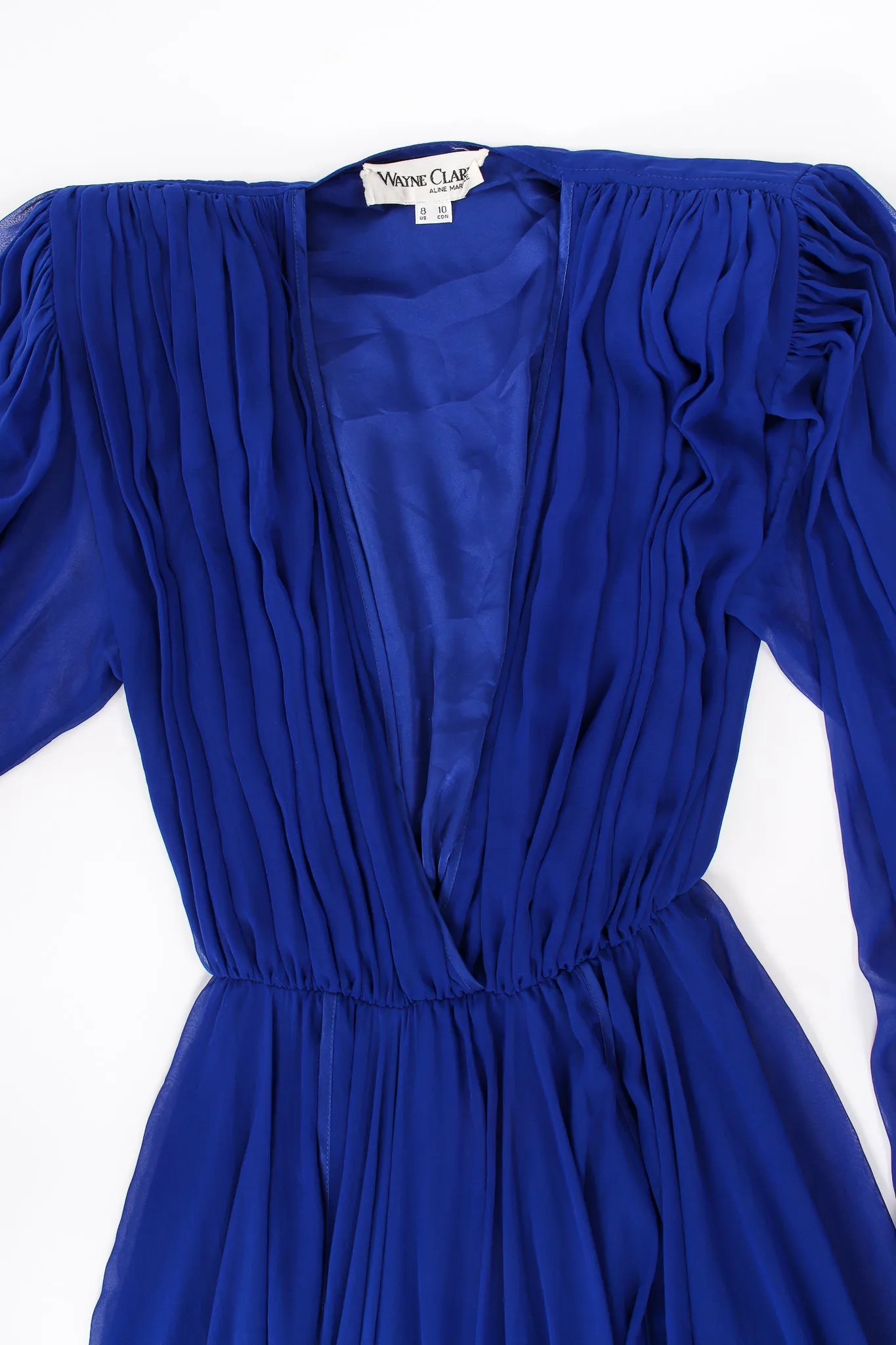Layered Chiffon Plunge Gown