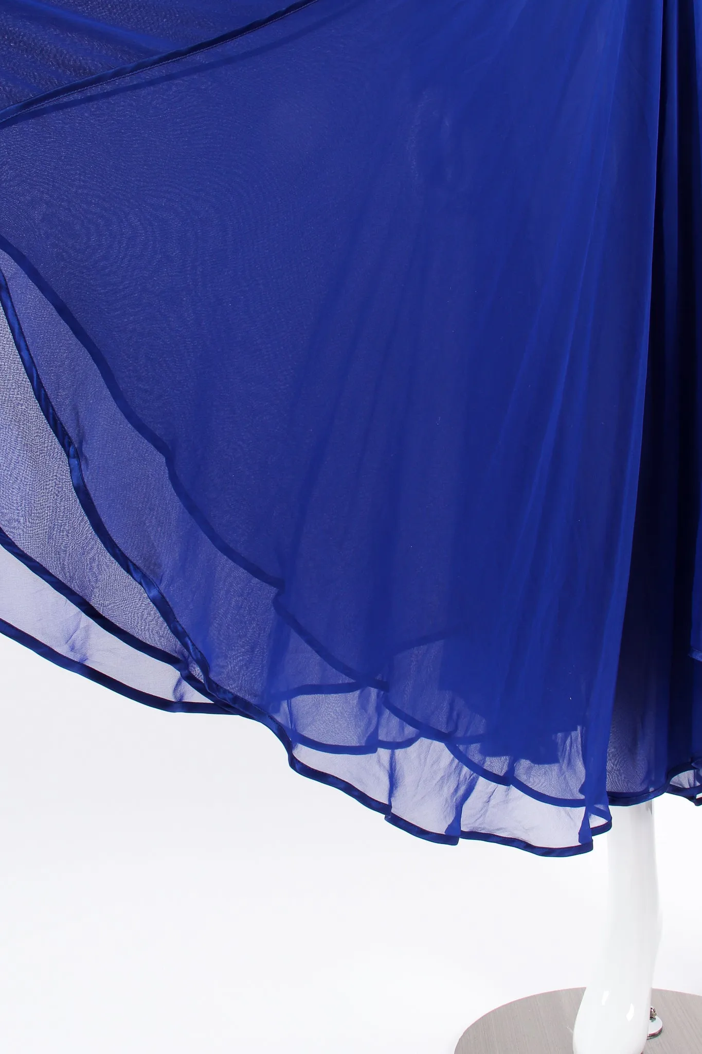 Layered Chiffon Plunge Gown