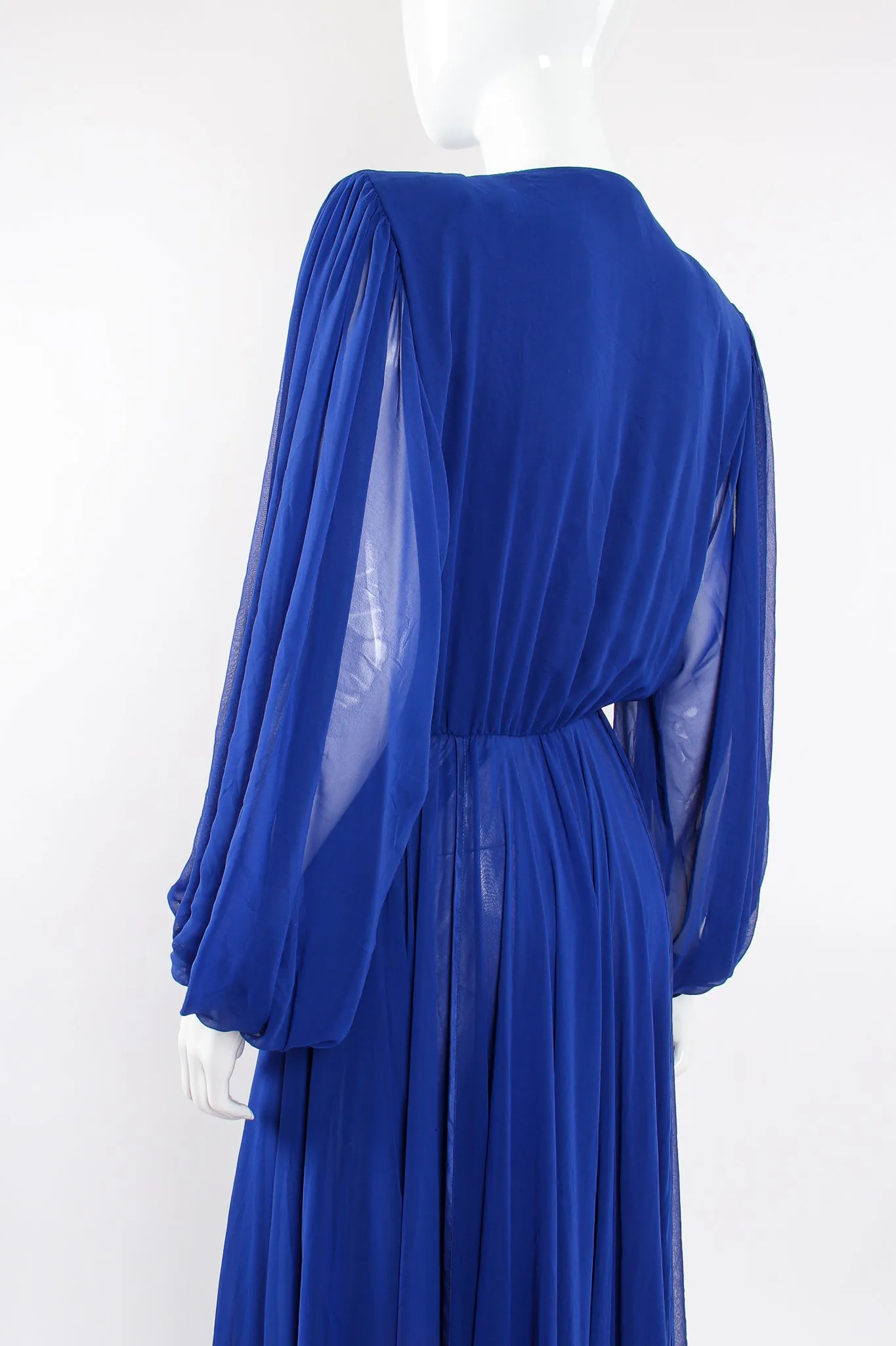 Layered Chiffon Plunge Gown
