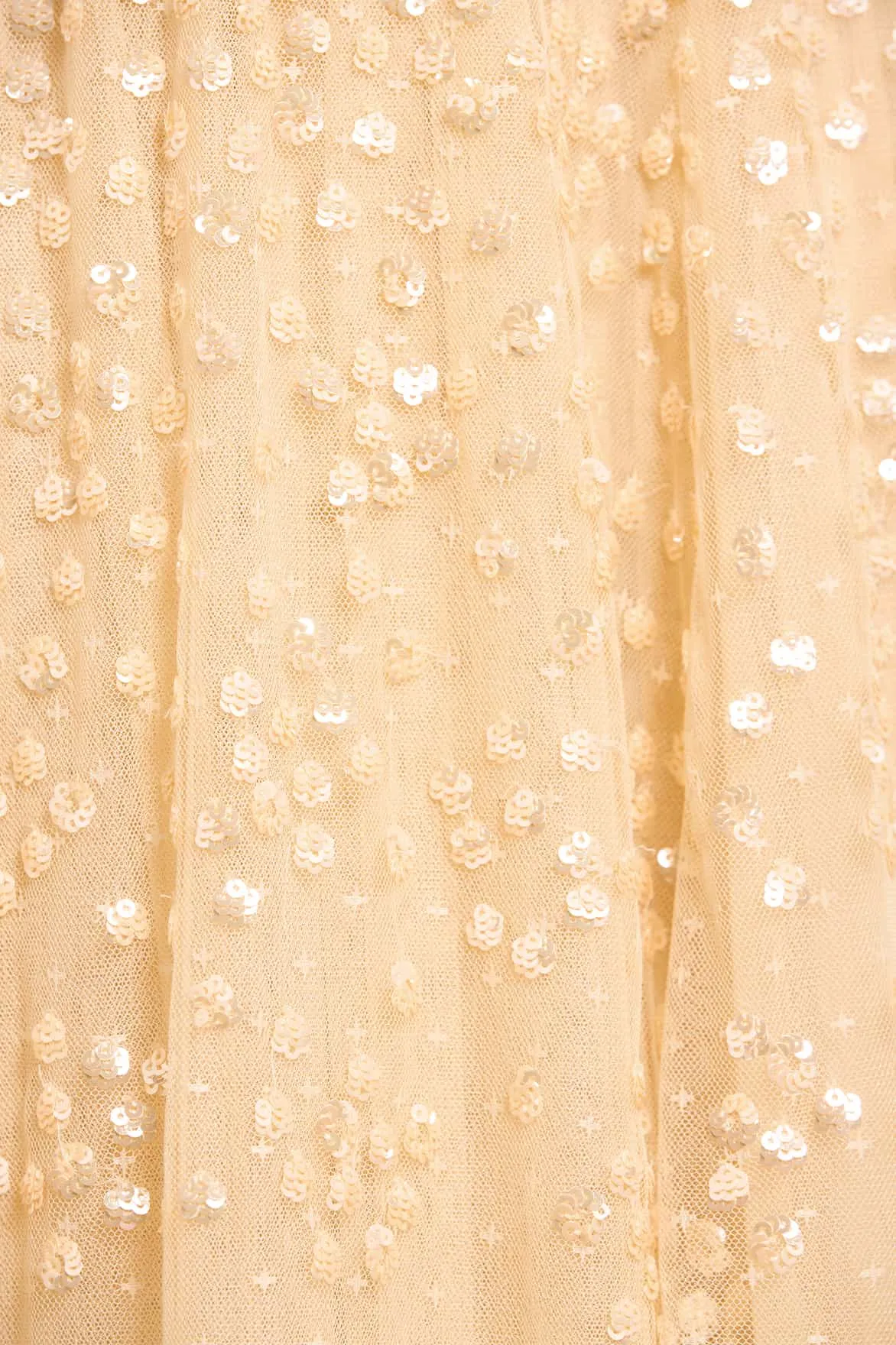 Leila Dot V-Neck Cape Ankle Gown